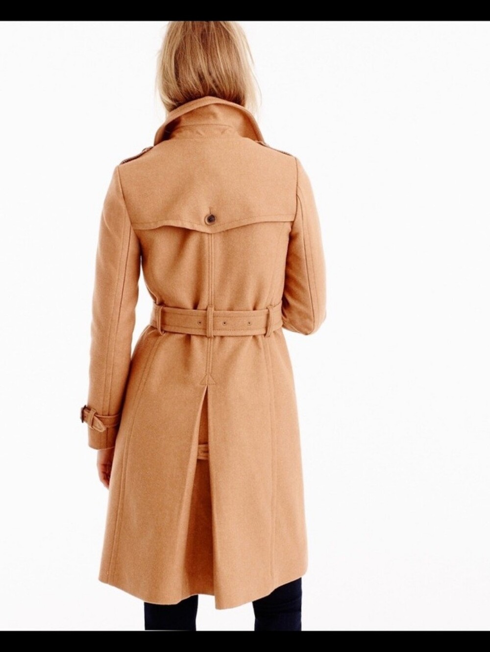 $365 J. Crew Icon Trench Coat in Italian Wool-Cashmere Nello Gori - Picture 6 of 13